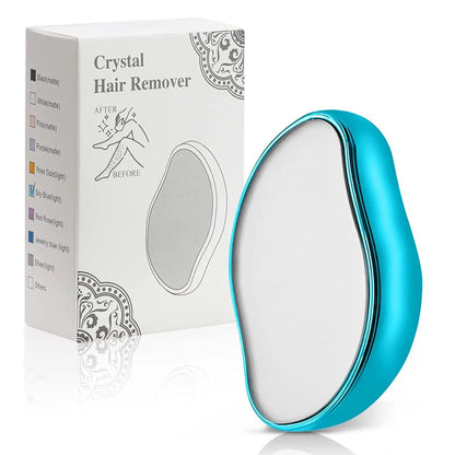 Crystal Hair Remover Sky Blue Light - Painless Nano Glass Hair Eraser for Women and Men