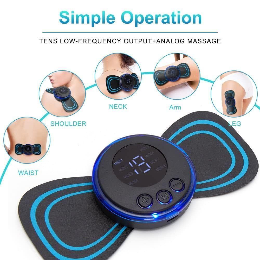 SNEKRA 8 mode portable rechargeable butterfly massager for neck back pain
