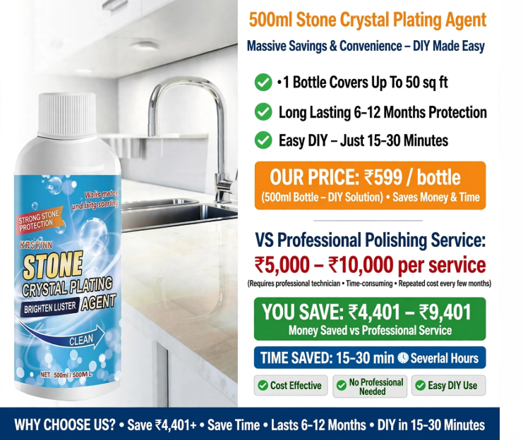 Stone Crystal Plating Agent 500ml Value Pack Price Comparison for Marble Polish.