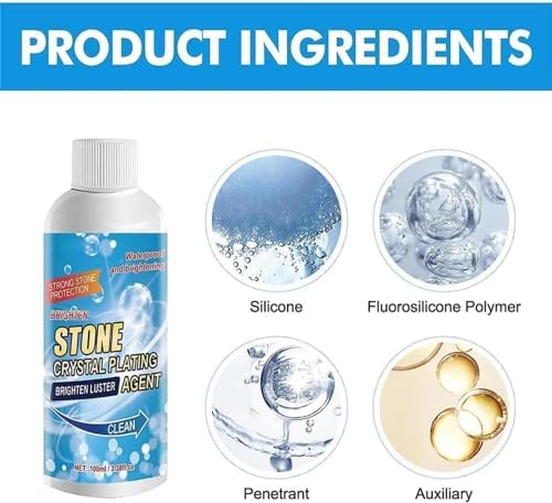 How to Use Stone Crystal Plating Agent 3 Step Marble Polish Application for Kitchen and Floor.
