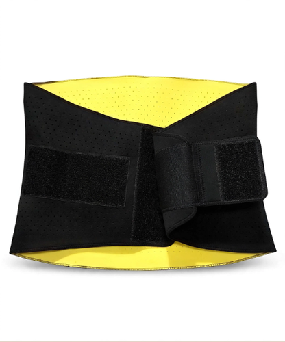 Waist trimmer belt with strong adjustable velcro closure for back support and secure fit - free size for men and women